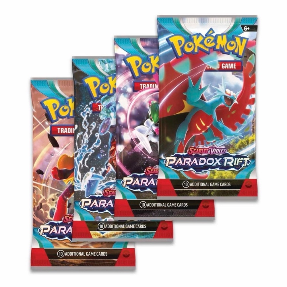 Pokemon Paradox Rift Booster Packs - Red, Blue, Teal, Purple (SET OF 4 PACKS)